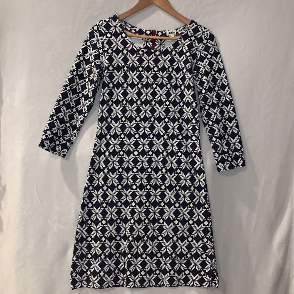 EUC ✨Hatley✨ Navy/White Sheath Dress XS